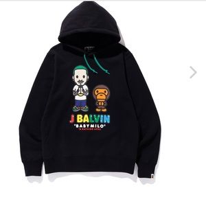 Jbalvin X Bape babymilo hoodie